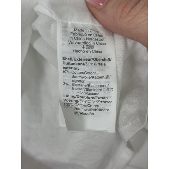 J Crew Always Womens‎ Sleeveless Peplum Top Sz 4 White Minimalist Resort Preppy - Picture 8 of 9